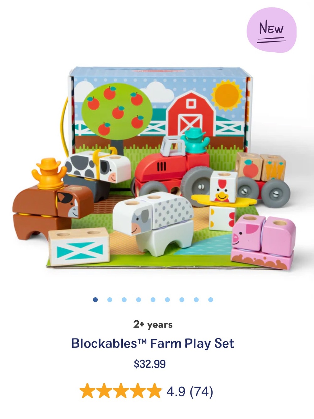 Melissa and Doug Farm Play Set - Multicolor Wooden Toy Set